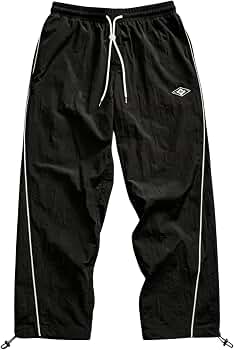 Amazon.com: SOLY HUX Men's Parachute Track Pants Baggy Sweatpants